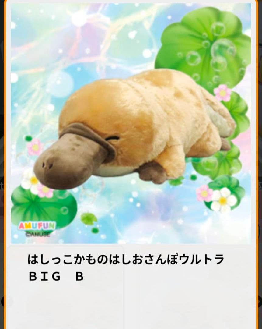 限定特価！新品【はしっこかものはしおさんぽ】ウルトラBIGぬいぐるみ(★全3種)