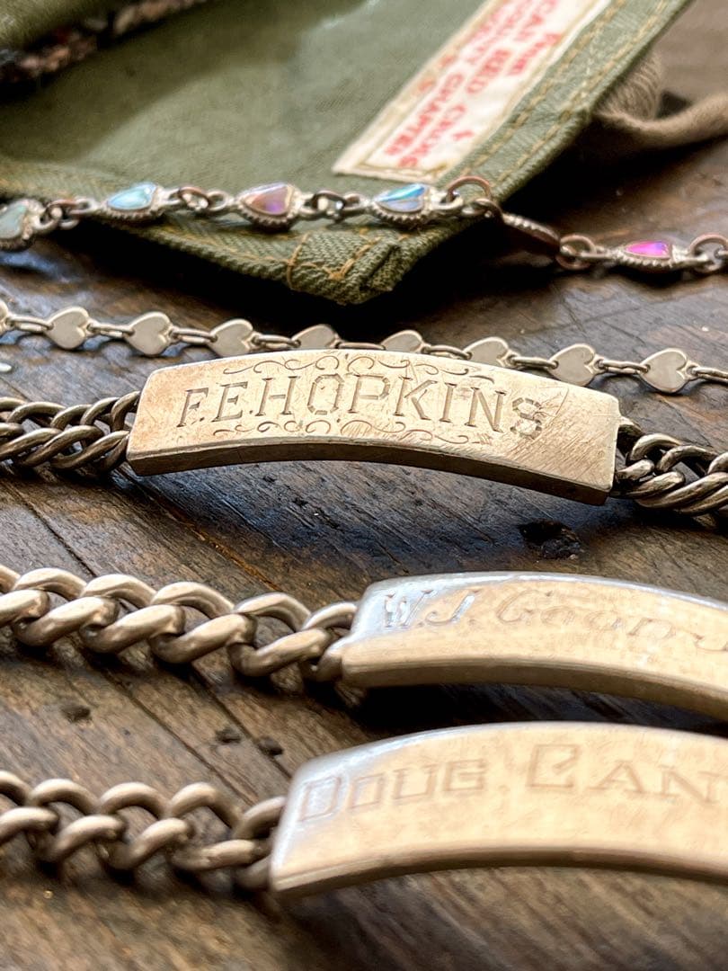 40s 大戦 ヴィンテージ IDブレスレット スウィートハートジュエリー