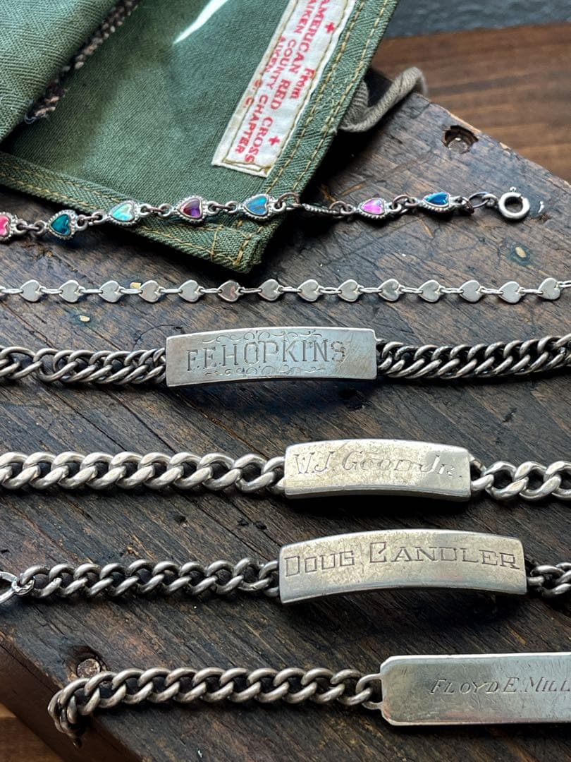 40s 大戦 ヴィンテージ IDブレスレット スウィートハートジュエリー