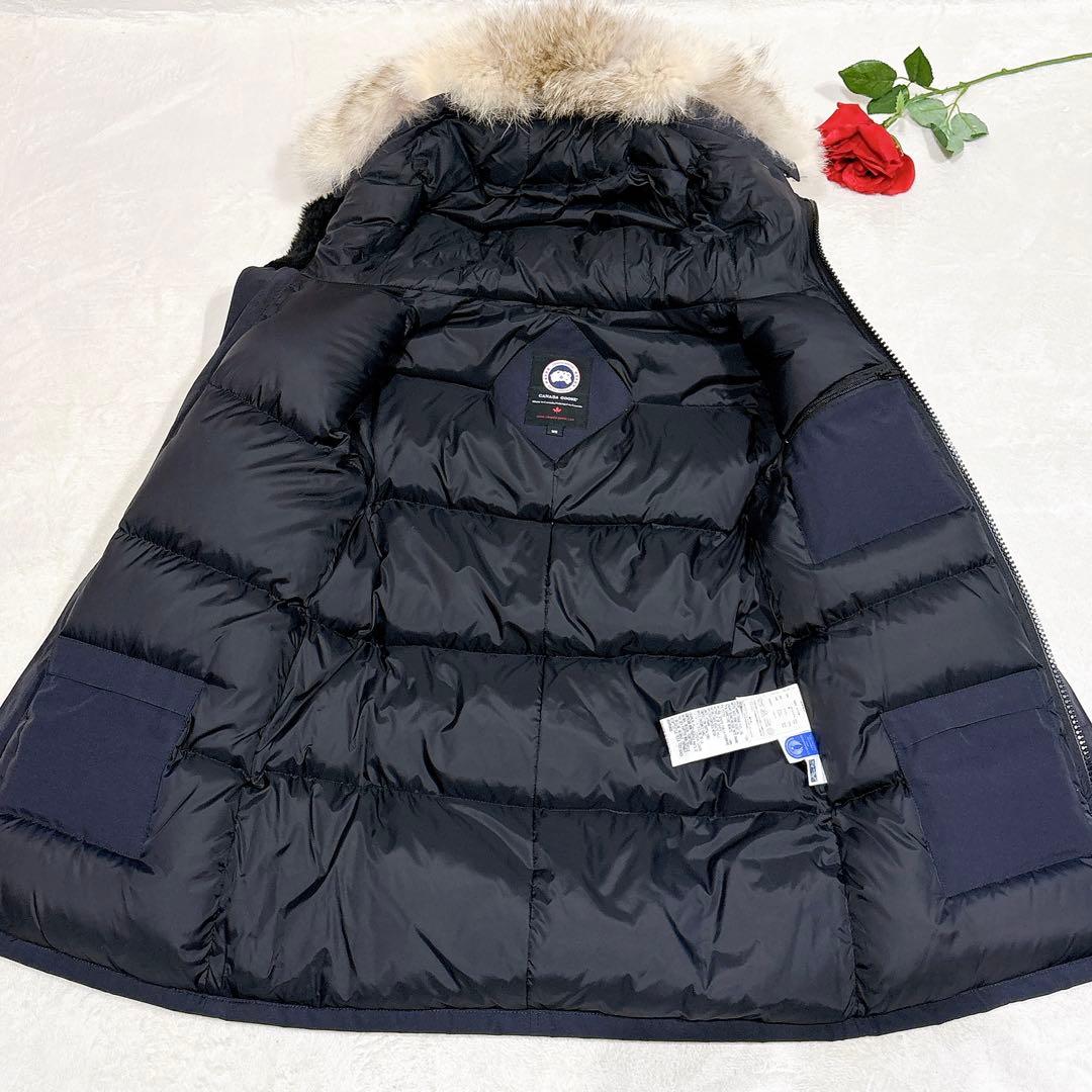 新品同様✨ カナダグース ダウンジャケット ネイビー ファー