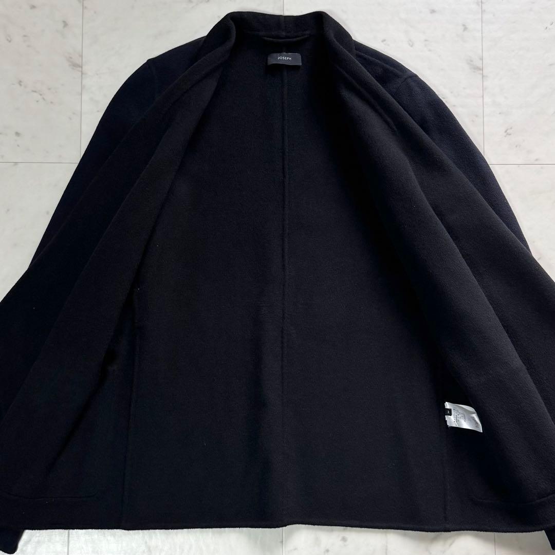 美品 JOSEPH ベルテッドダブルフェイスコート カシミヤ混 バイカラー