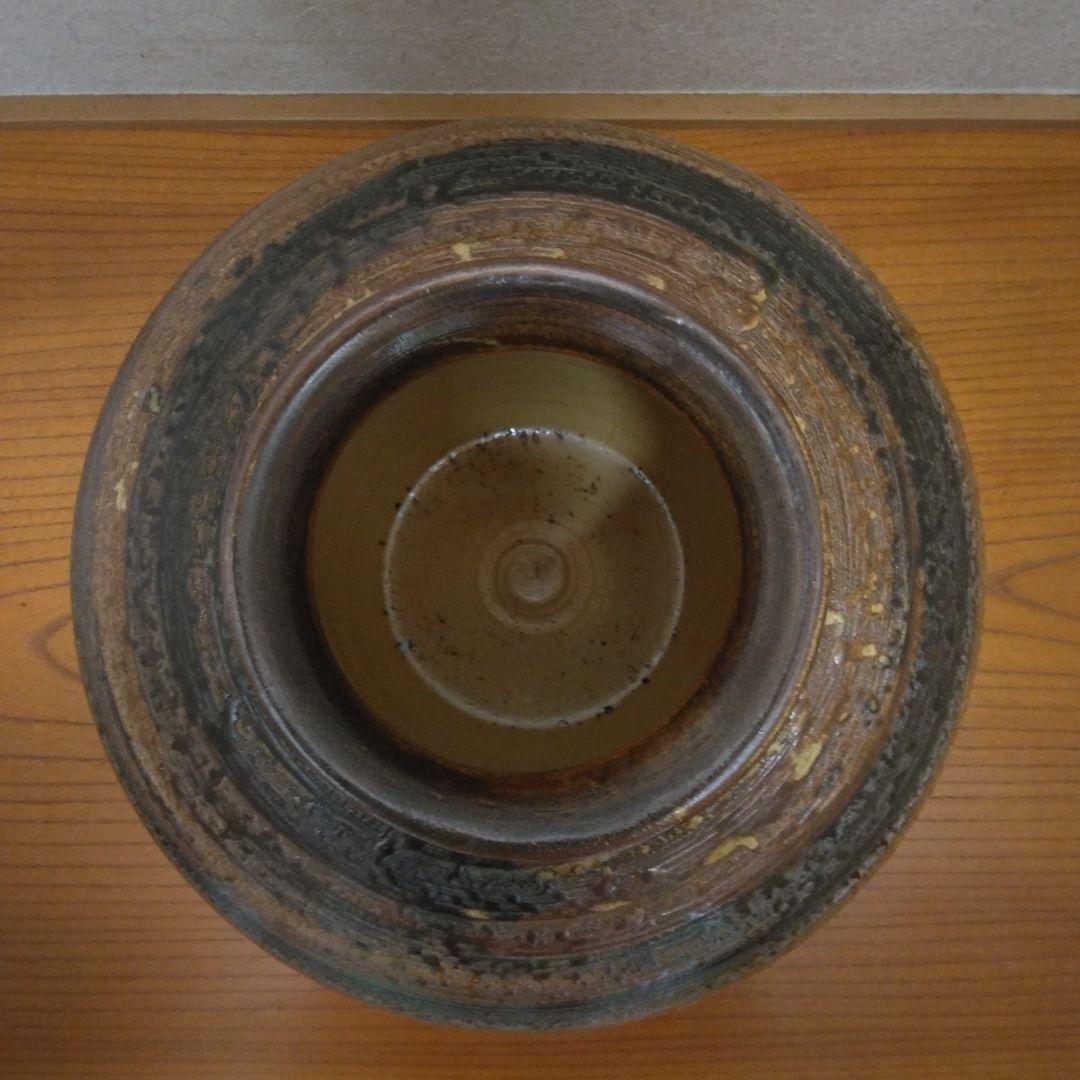 信楽焼 花入 四代立山窯 共箱 栞