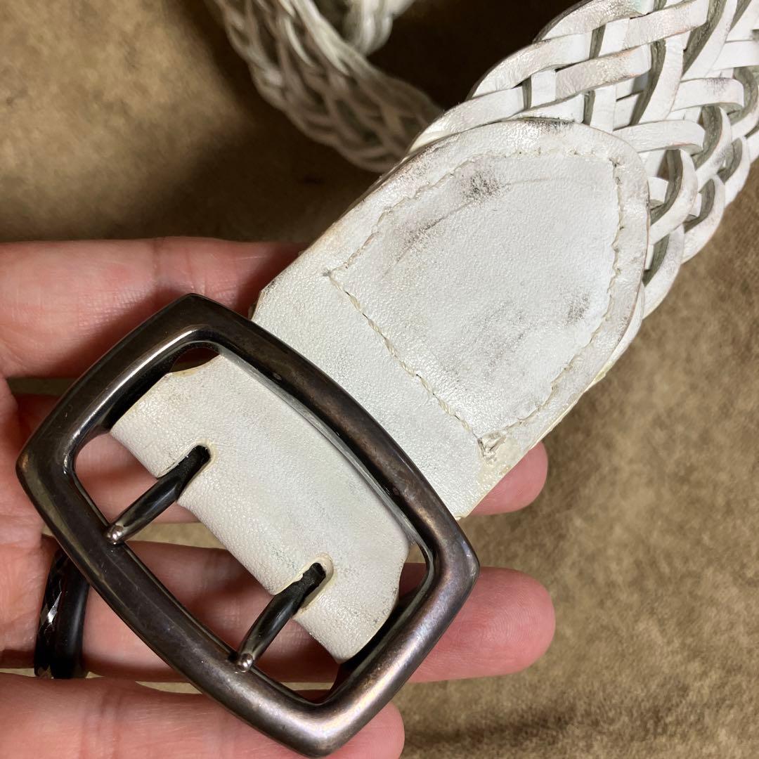 ☆定価10万円 AKM 上質なレザーベルト シルバー925 メッシュ - メルカリ