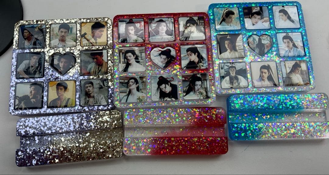 新作❣️肖戦 2番スタジオ　新両面レジン九宫格玄関置物3点セット❣️確認用0201