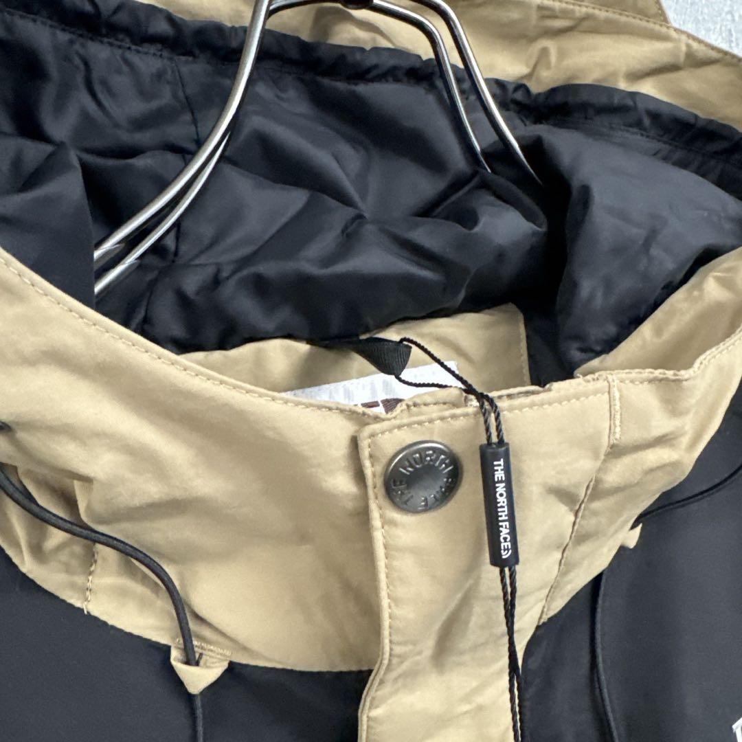 新品 ノースフェイス マウンテンパーカー ベージュ×ブラック メンズL