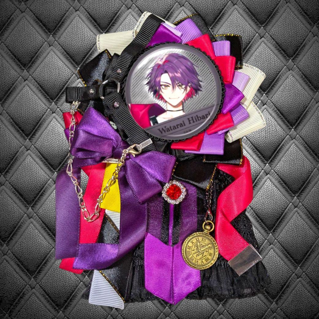 痛ロゼット ロゼット 渡会雲雀イメージ にじさんじ 黒紫 痛バ - メルカリ