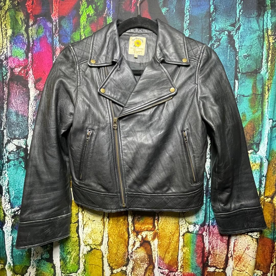 Ray BEAMS 羊革 本革 ラムレザー ライダース ジャケット 黒 0 - メルカリ