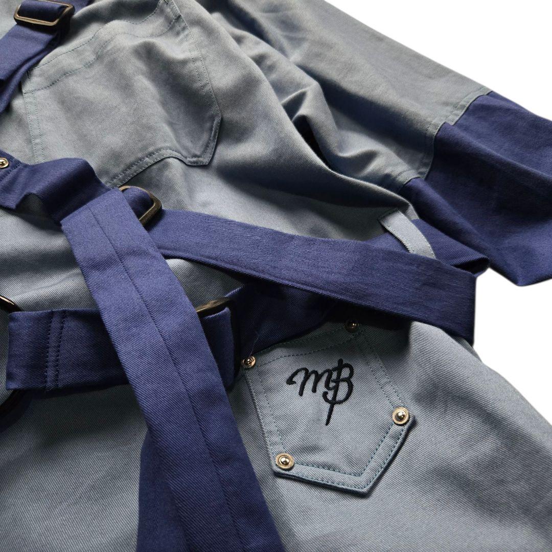 MILK BOY ミルクボーイ パラシュートシャツ パンク y2k ロック 青系