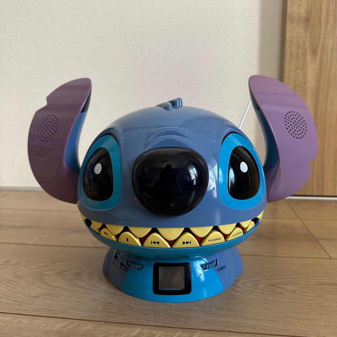 希少 スティッチ型 オーディオ機器 CDプレーヤー ラジオ Disney - メルカリ