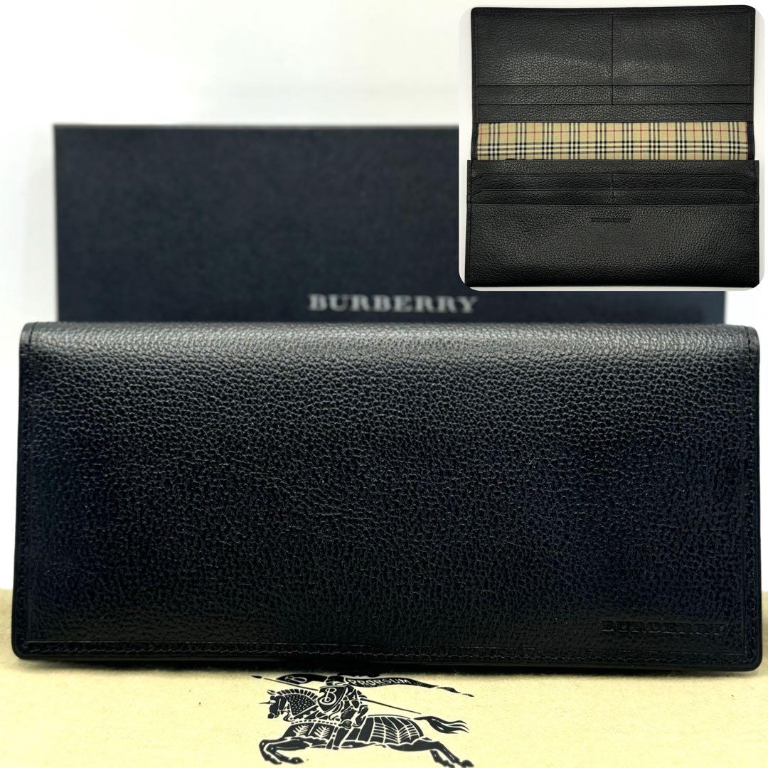 未使用展示品】BURBERRY ロゴ型押し 長財布 ノバチェック 本革 - メルカリ