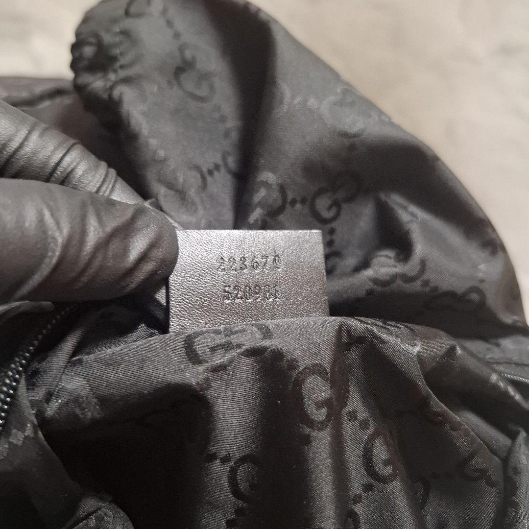 《希少》GUCCI ナイロン リュックサック レザー　クマ　マスコット　GG