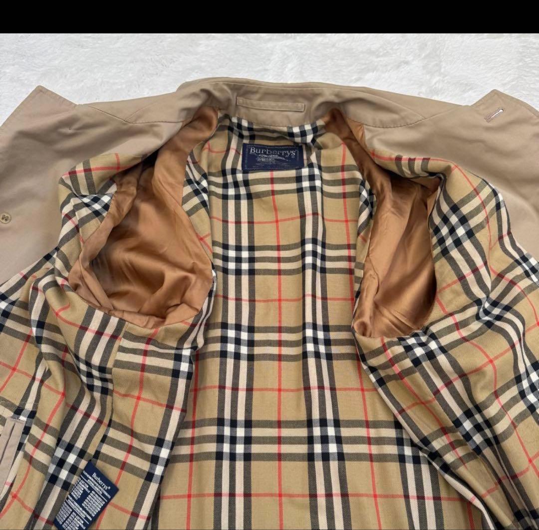 良品】バーバリー ステンカラーコート バルマカーンコート XL ノバ