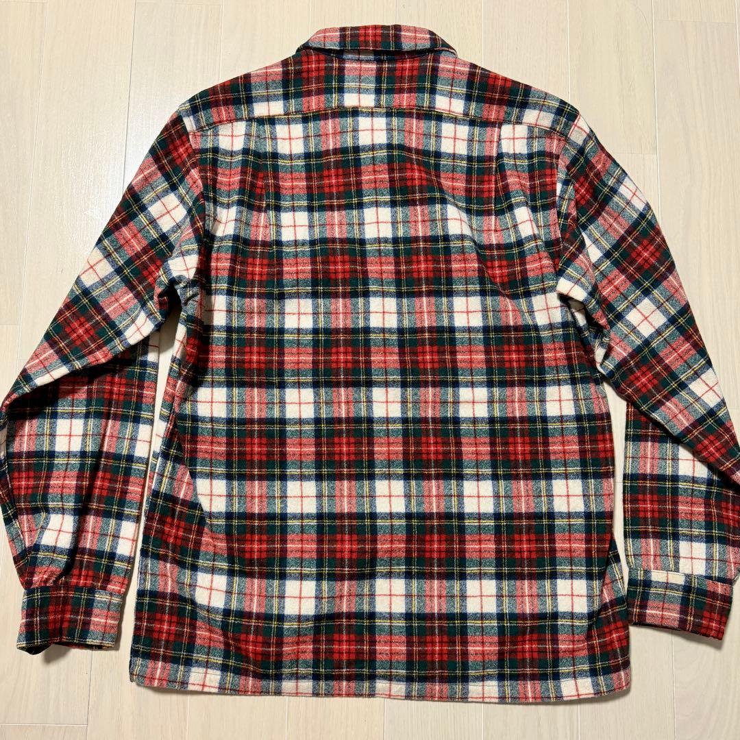 70s USA製 ペンドルトンボードシャツ好配色 赤青緑白 - メルカリ