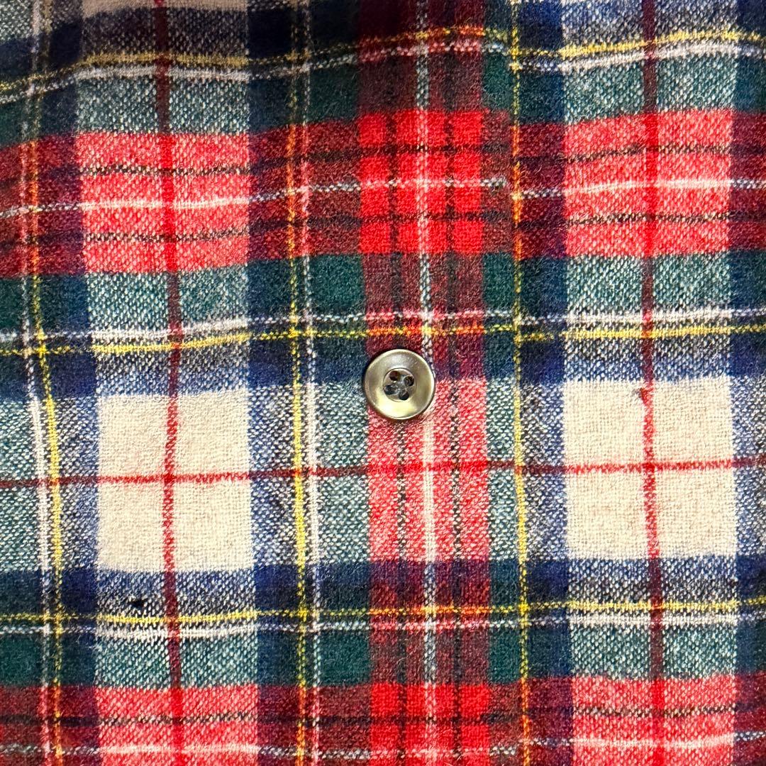 70s USA製 ペンドルトンボードシャツ好配色 赤青緑白 - メルカリ