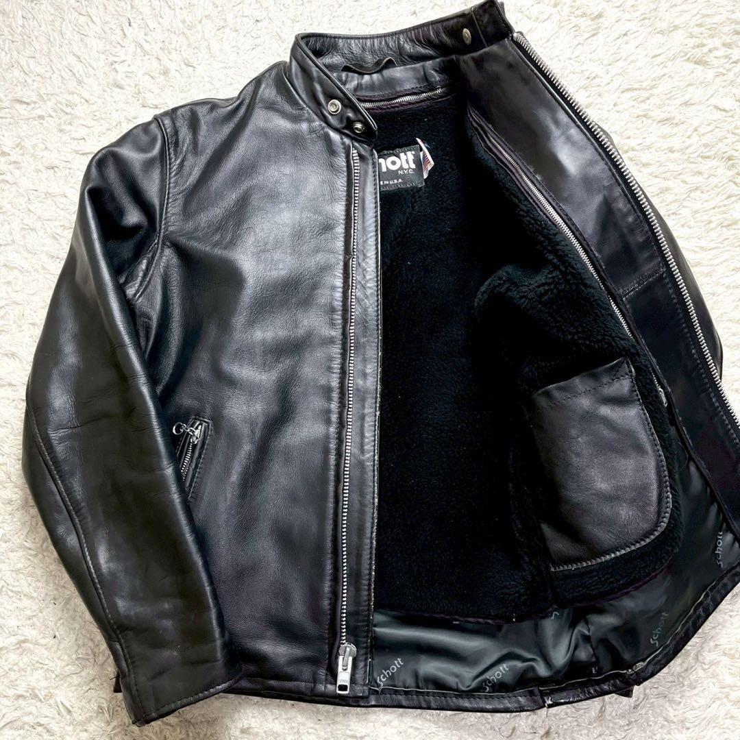 ◇2way/641◇SCHOTT シングルライダース レザージャケット 36 - メルカリ