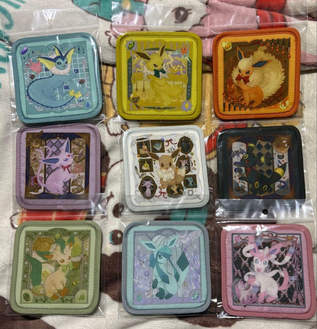 ポケセン イーブイコレクション　コースター　全種コンプリートセット 新品未使用 Eevee Collection（イーブイコレクション）」が、ポケモンセンターに