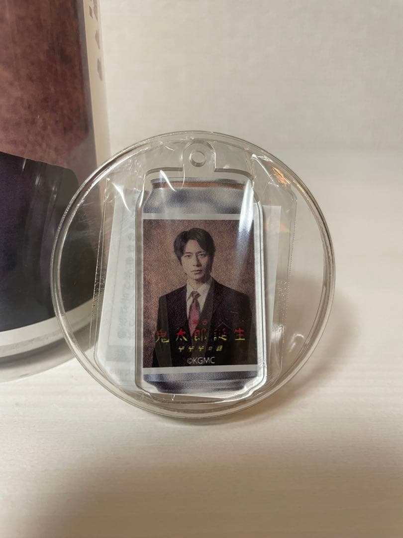 【ゲゲゲの謎　ゲ謎　舞台ゲ謎】水木 村井良大 ラベル缶 当たり付き アクキー付き
