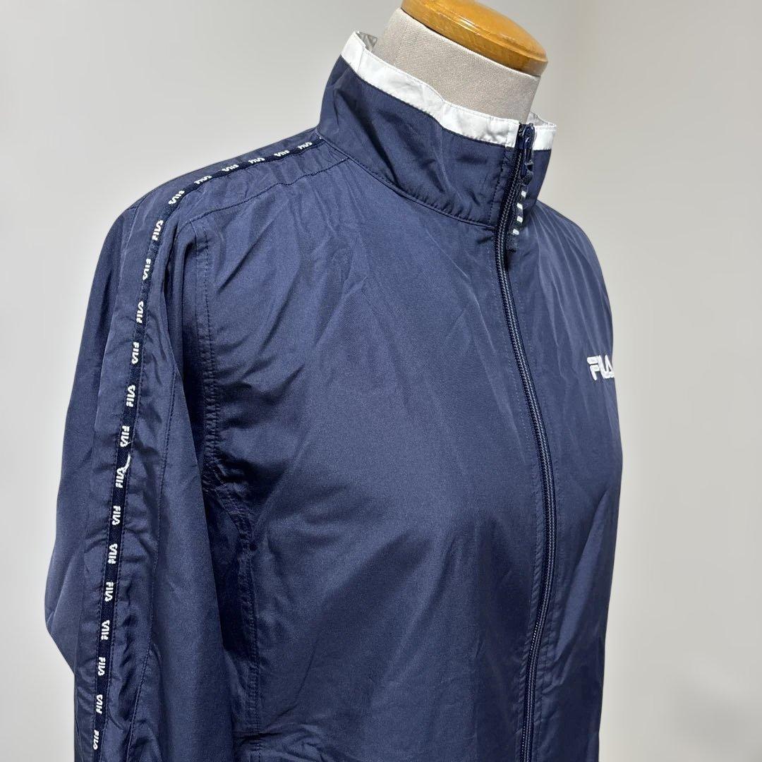 FILA レディース 薄手 ジップアップ ジャンパー S ネイビー - メルカリ