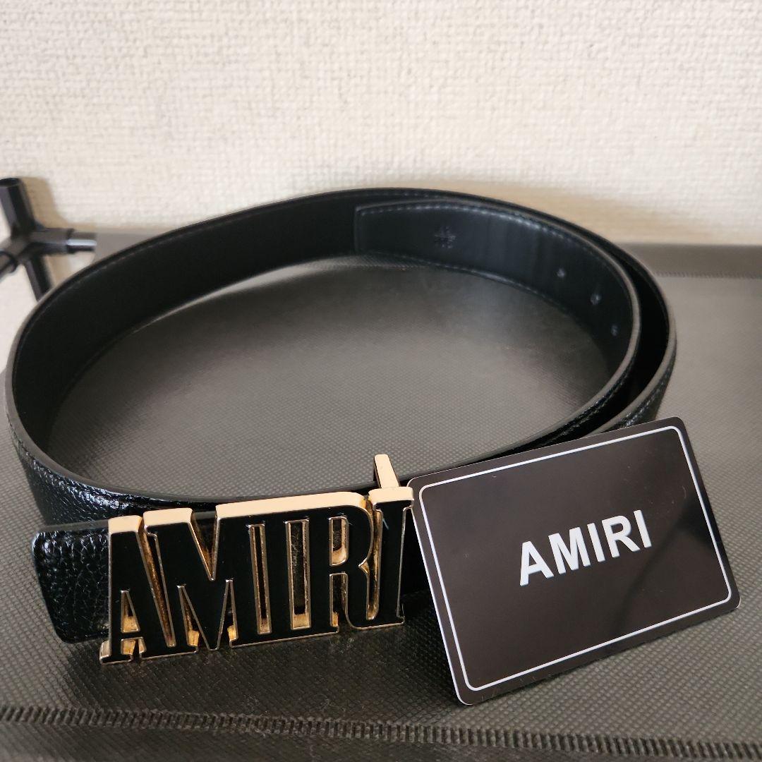AMIRI ロゴ入りレザーベルト お値下げ可能 ☆関税・送料込み【AMIRI】アミリ ロゴ ベルト (AMIRI/ベルト