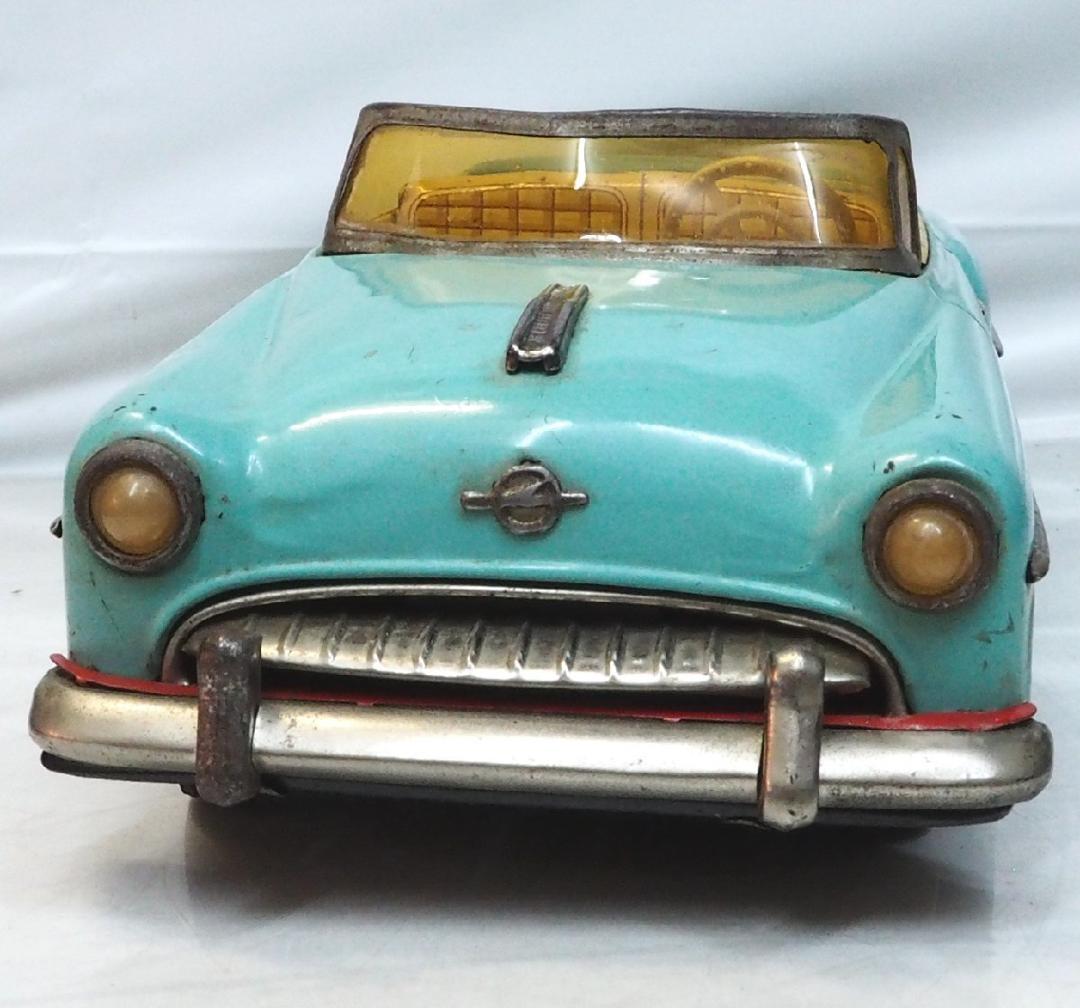 米澤オペル オリンピア レコルト オープン黄緑ブリキ tin toy car箱無
