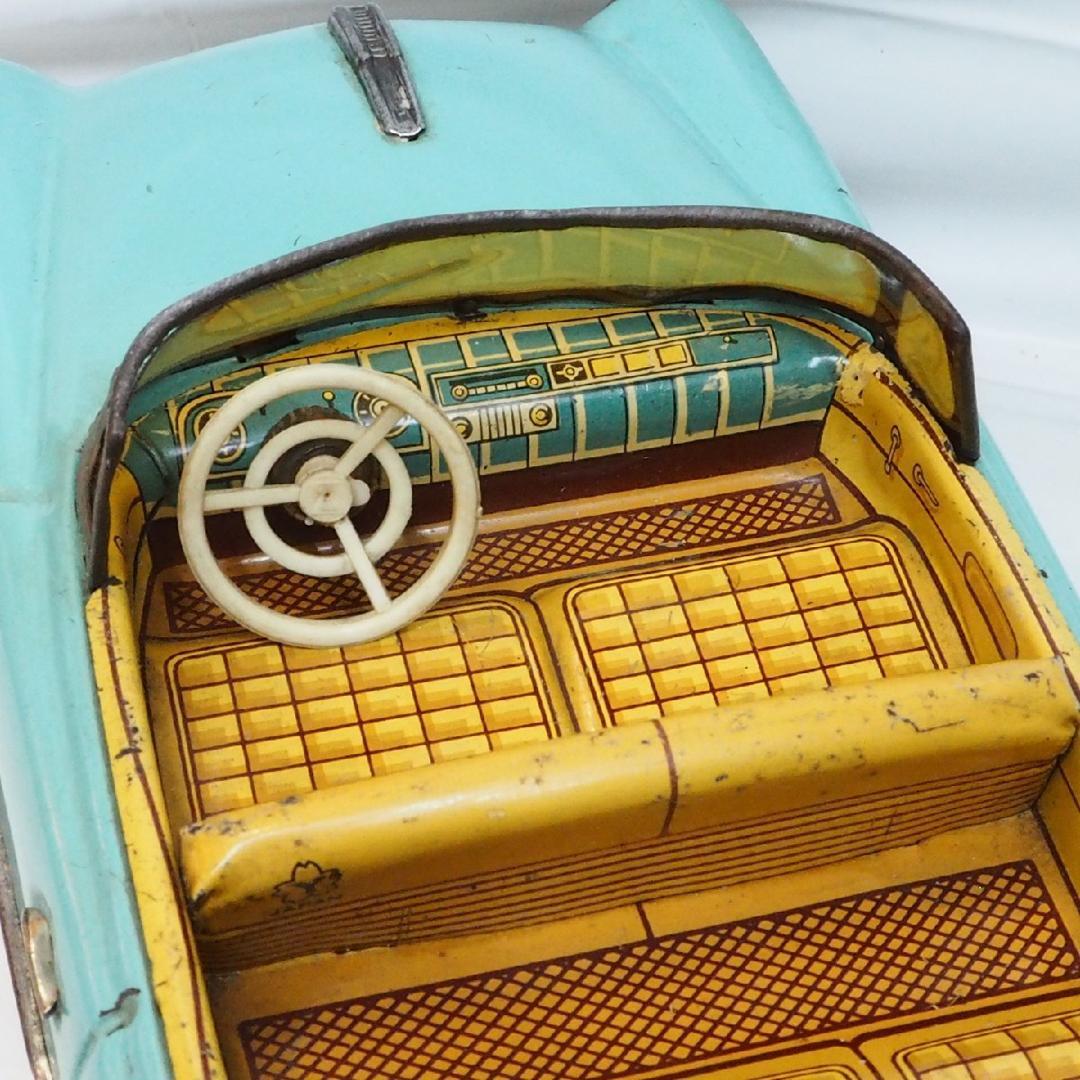 米澤オペル オリンピア レコルト オープン黄緑ブリキ tin toy car箱無