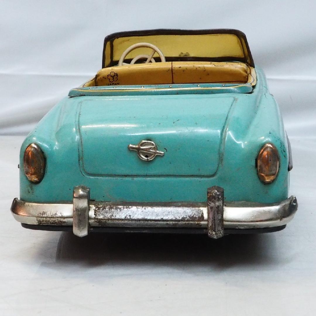 米澤オペル オリンピア レコルト オープン黄緑ブリキ tin toy car箱無