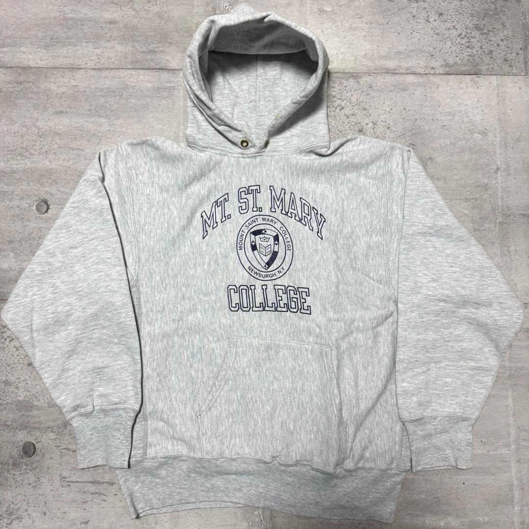 80s USA製 champion リバースウィーブ フーディ パーカー グレー