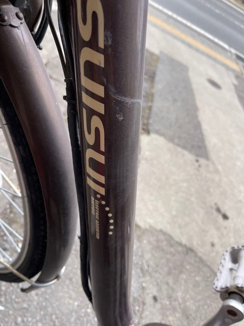 長野県【直接の引き渡し】SUISUI 電動アシスト自転車 ブラウン - メルカリ