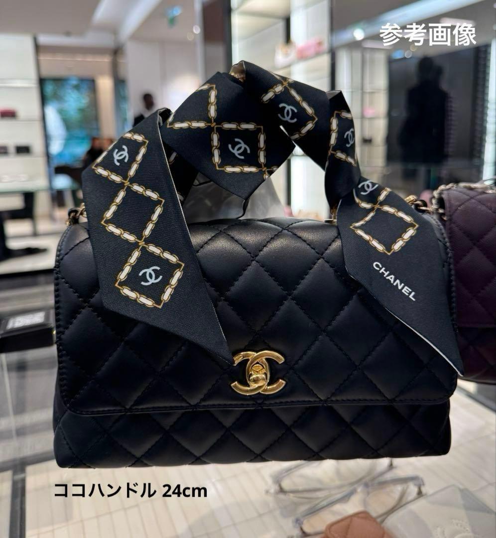 シャネル本店限定包装 CHANELヘアバンド スカーフ ココハンドル