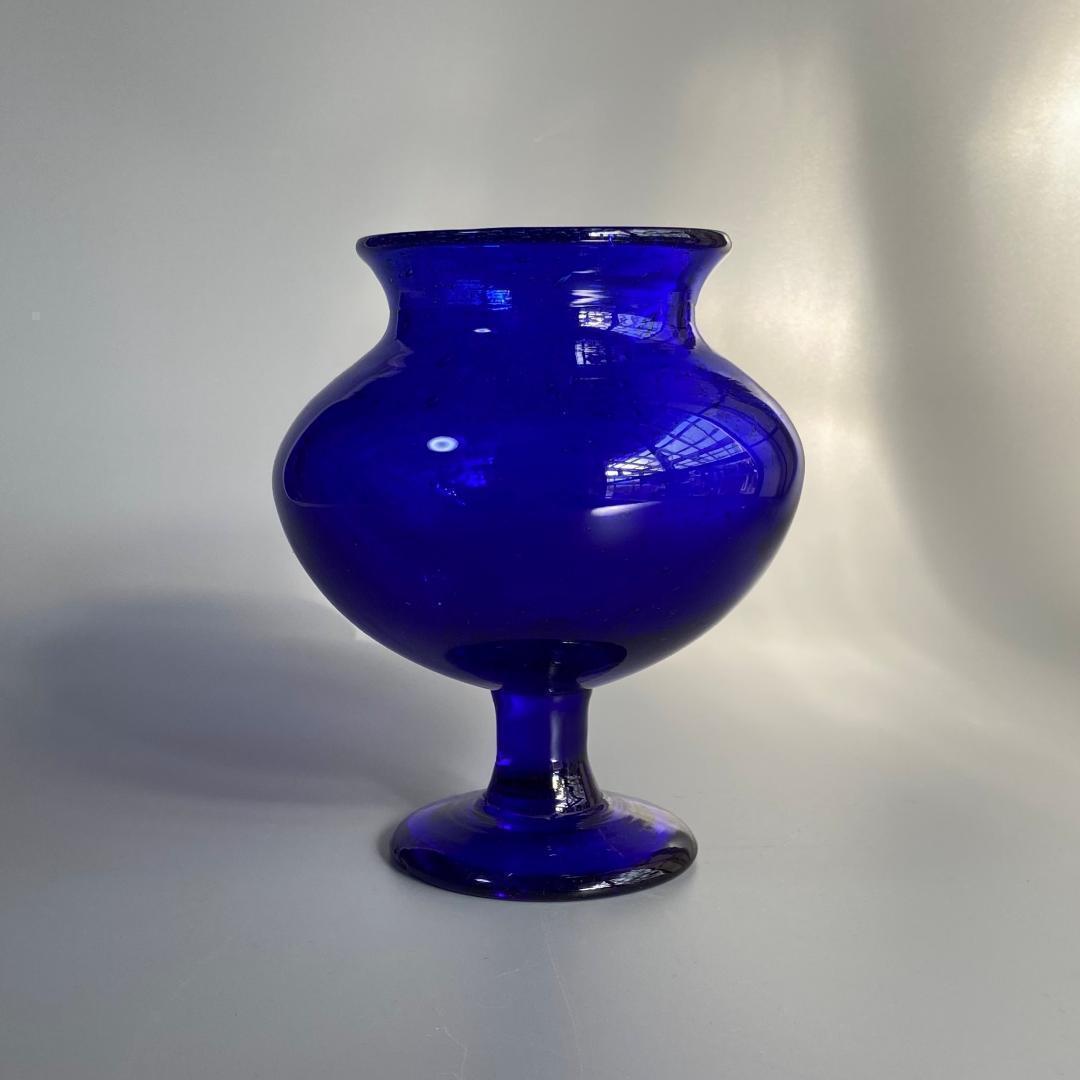 エリックホグラン BODA ヴィンテージ 花瓶 ガラス 脚付 高さ15cm D