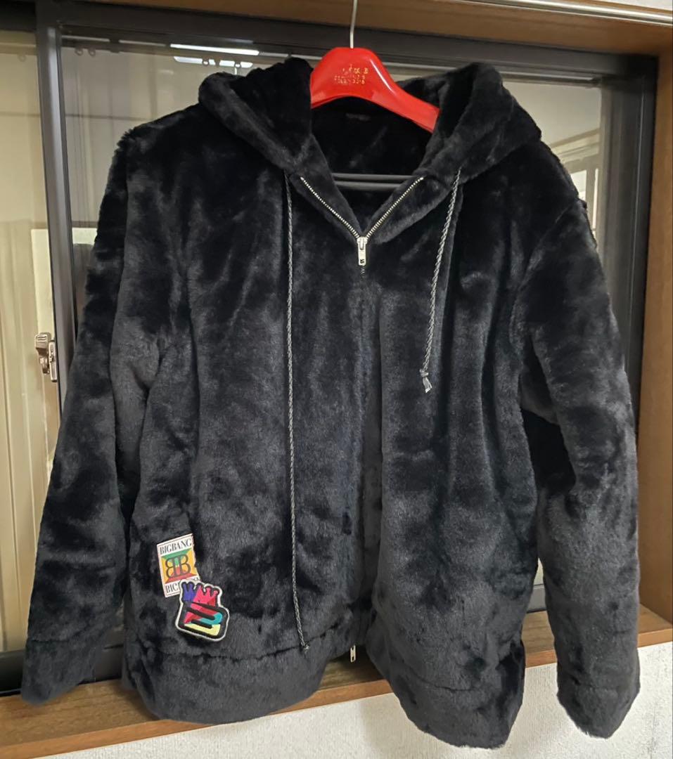 BIGBANG ツアー2017 ボアパーカー M ブラック フェイクファー