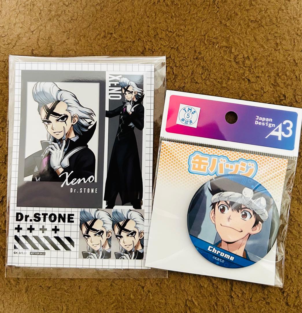 Dr.STONE ゼノ まるくじ 特典 ブロマイド 場面写缶バッジクロム - メルカリ