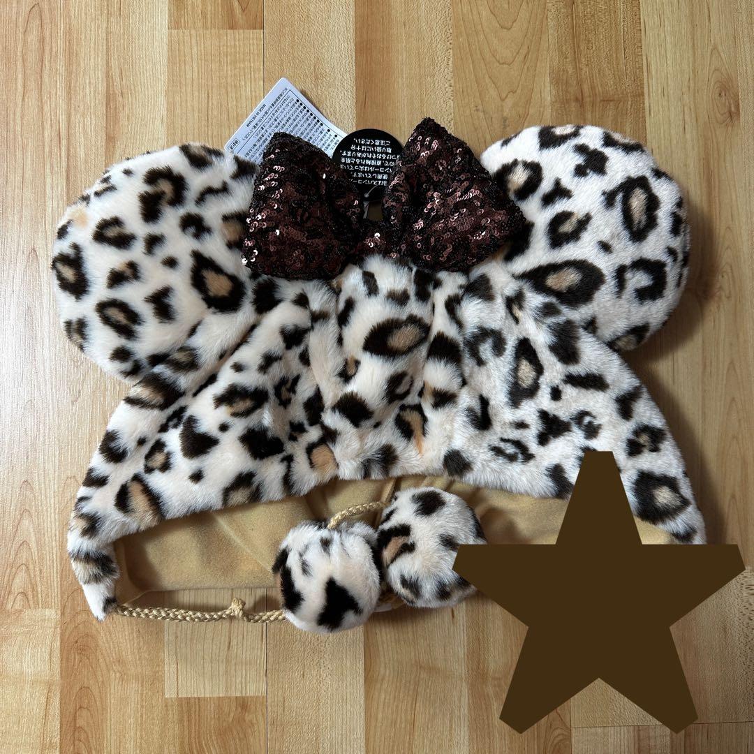 ディズニー ファンキャップ ヒョウ柄 ブラウン 茶色. - メルカリ