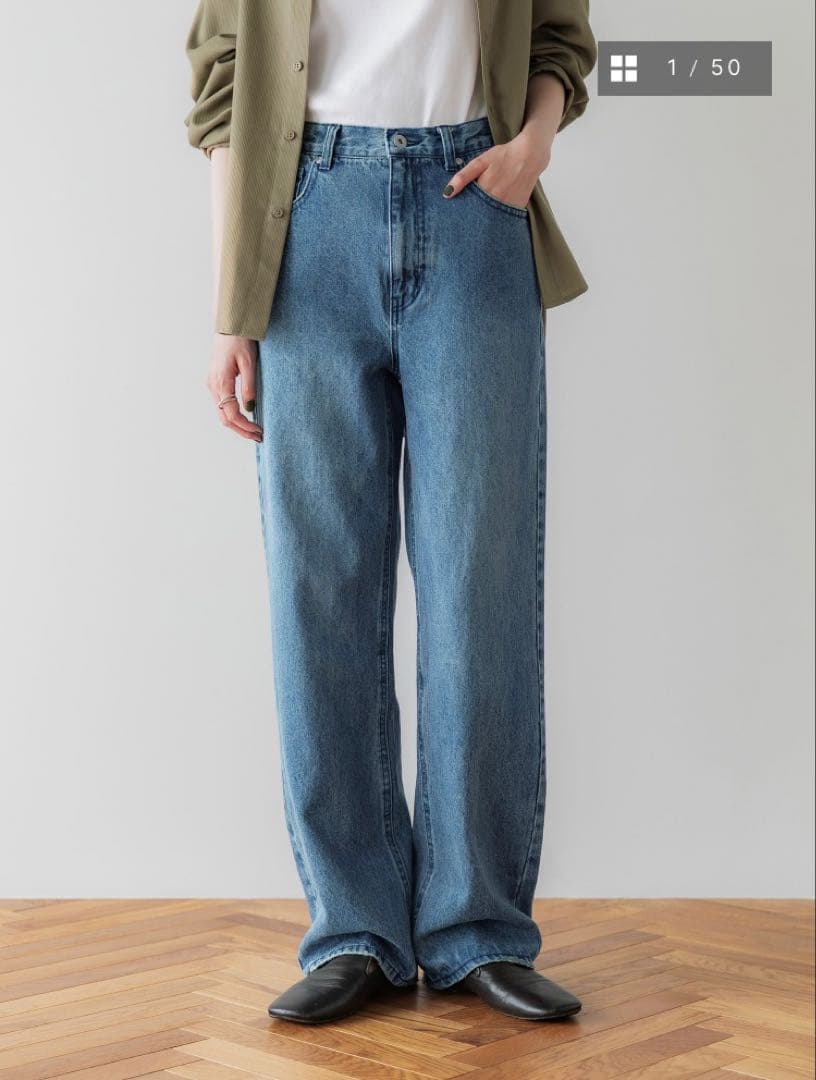 crewre クルーレ アジャスタブルIラインデニムパンツ/サイズ3 - メルカリ