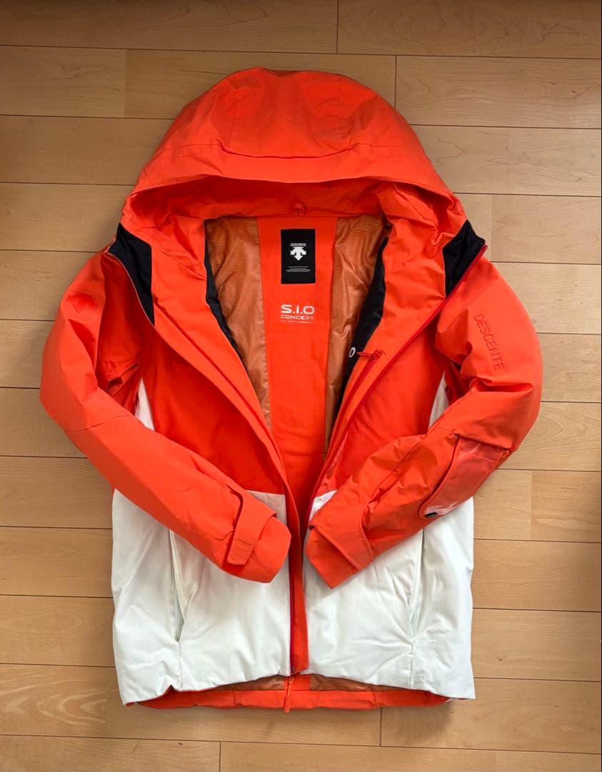 DESCENTE S.I.O.concept スキーウェア L オレンジ／白