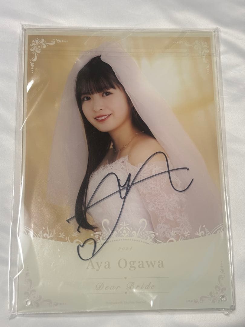 【めると。】乃木坂46　小川彩直筆サイン入り花嫁チェキ