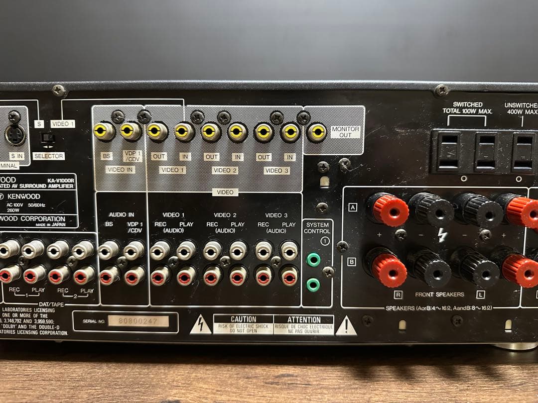 KENWOOD KA-V1000R AVサラウンドアンプ - メルカリ