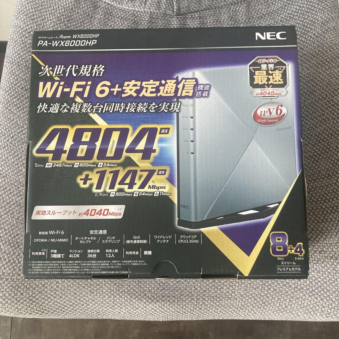 未開封未使用　NEC　Aterm　WX6000HP　PA-WX6000HP NEC NEC Wi-Fiホームルータ Aterm PA-WX6000HP プレミアムモデル Wi