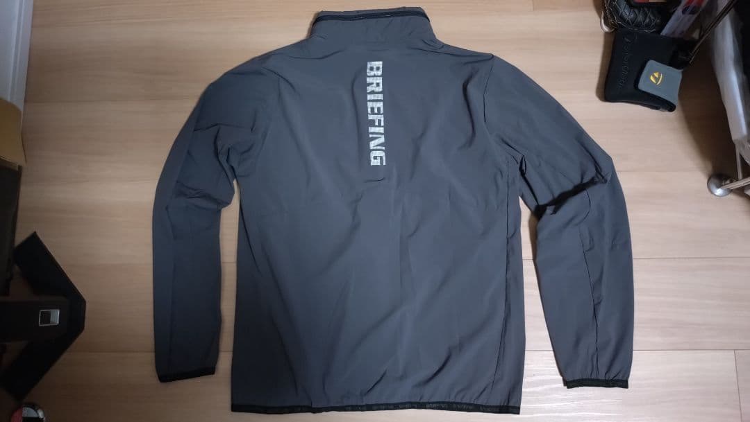 極美品□BRIEFING MS WIND JACKET /M/チャコール