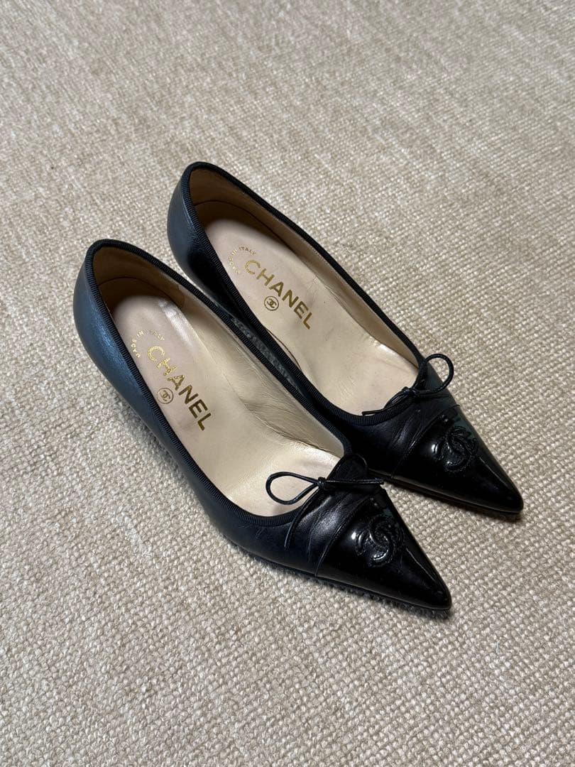 CHANEL シャネル パンプス 36 ブラック ココマーク - メルカリ