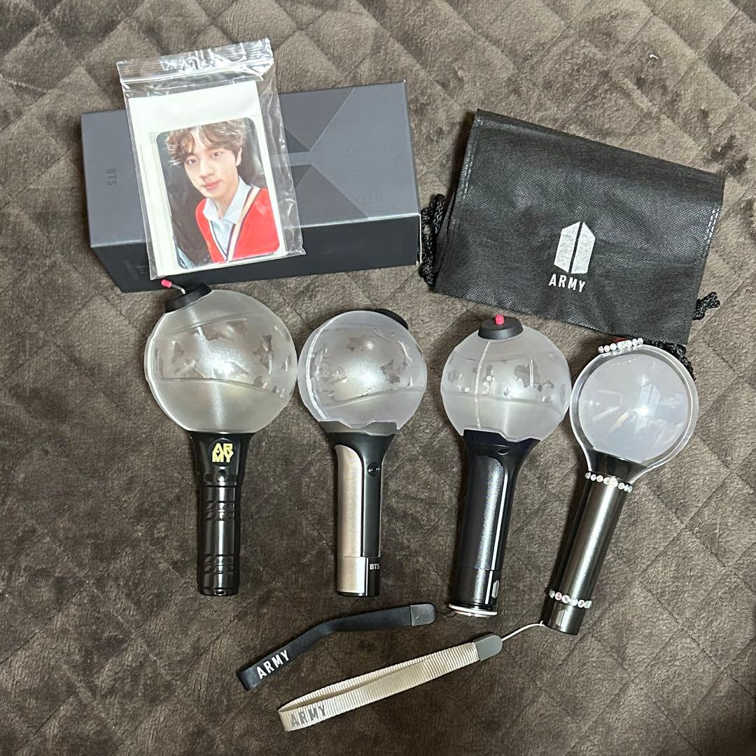 BTS ペンライト アミボム ver.1-4 トレカ付き - メルカリ