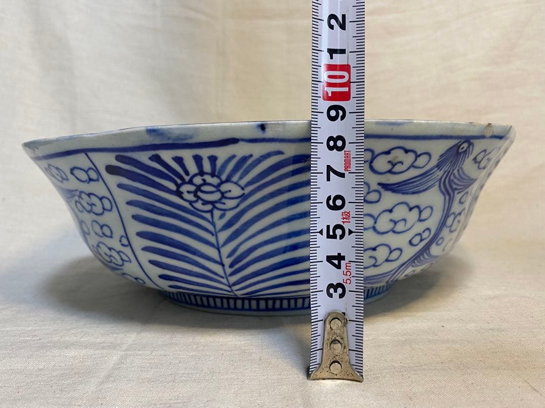 伊万里 古伊万里 染付 ベロ藍 花の図 蝶の図 - メルカリ