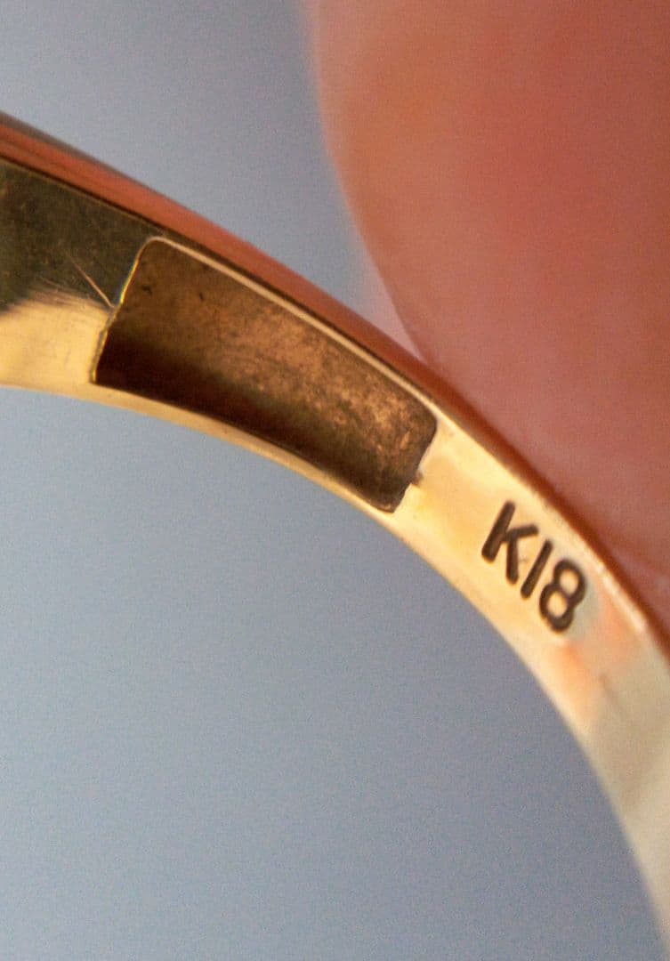 K18yg ラピスラズリインレイ リング 12号 2.23g