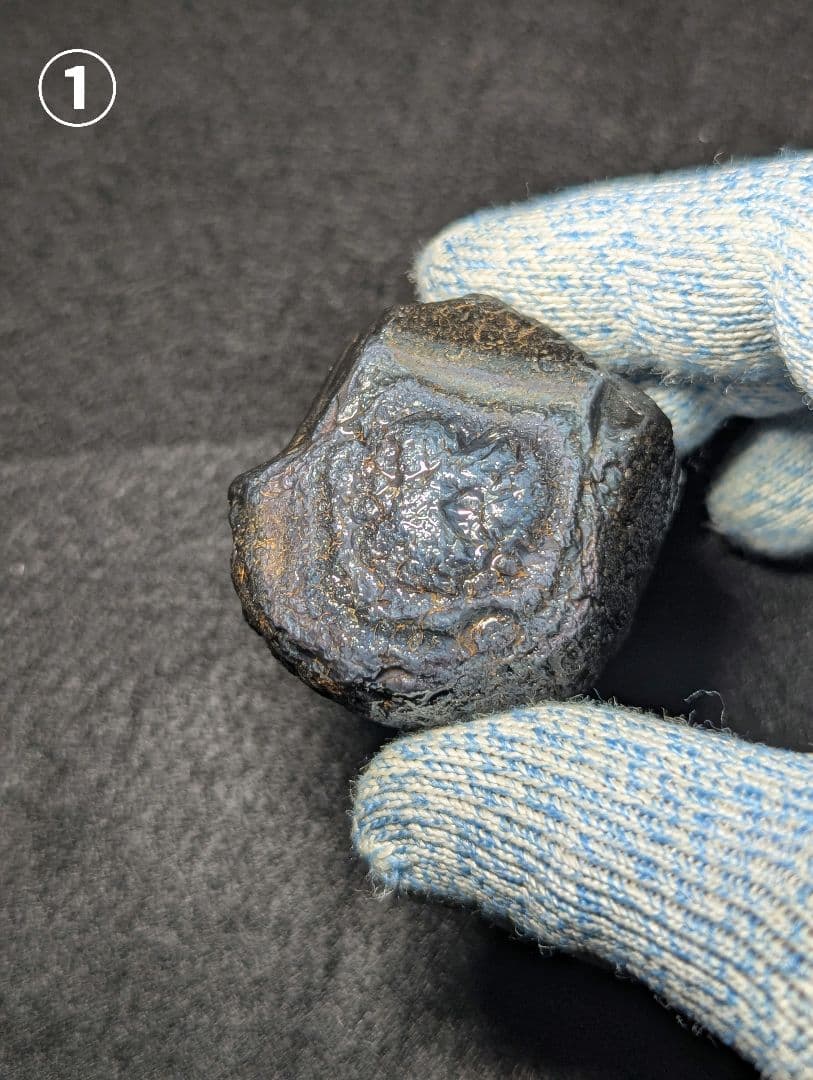 【原石】十勝石玲瓏　北海道産レインボーオブシディアン　十勝石　玲瓏石