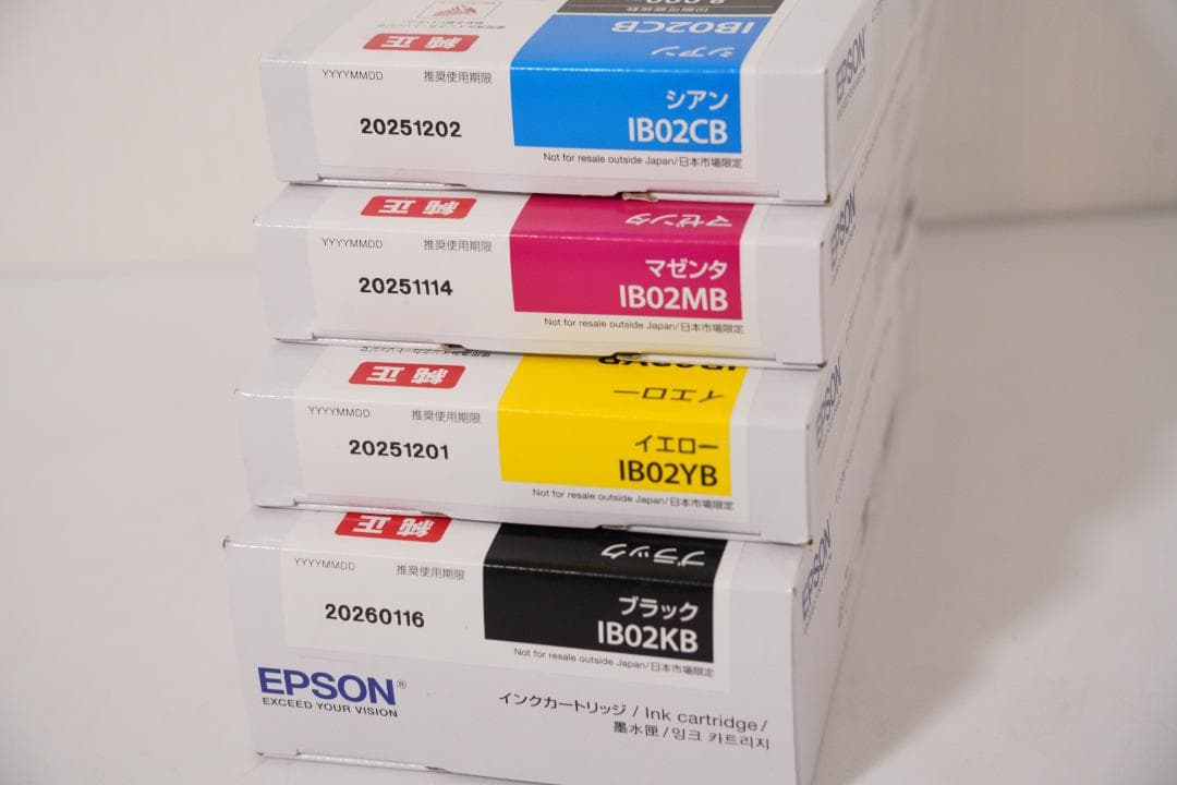未使用 EPSON インクIB02KB IB02CB IB02MB IB02YB - メルカリ