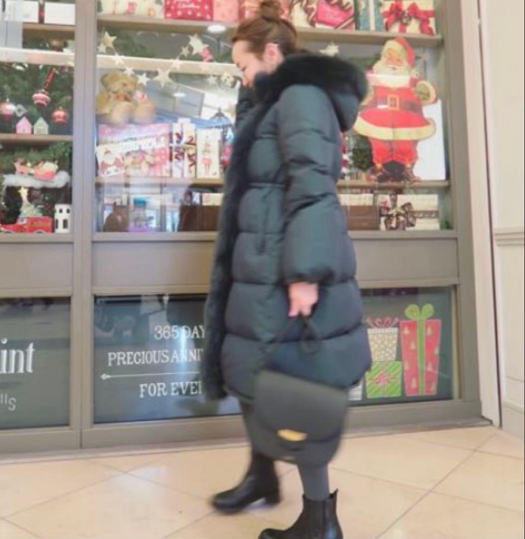 極暖 ! フォックスファー大き目フード付 MYLAN ダウンコート 極上の着