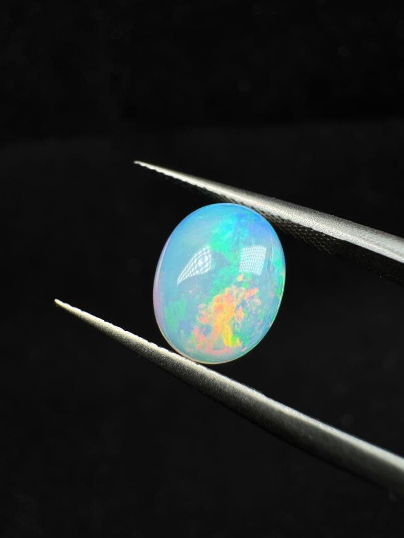 新作 天然石水オパール遊色綺麗極彩ルース1.620ct S925 18KGP - メルカリ