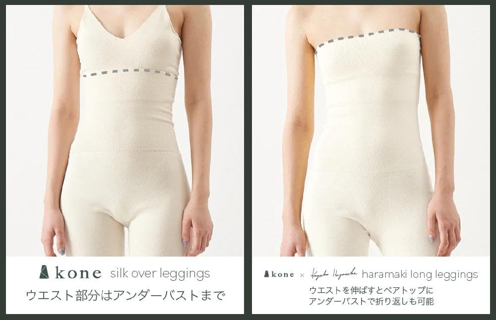 佐藤繊維×早坂香須子コラボ/kone/マユハダインナー 腹巻ロングレギンス