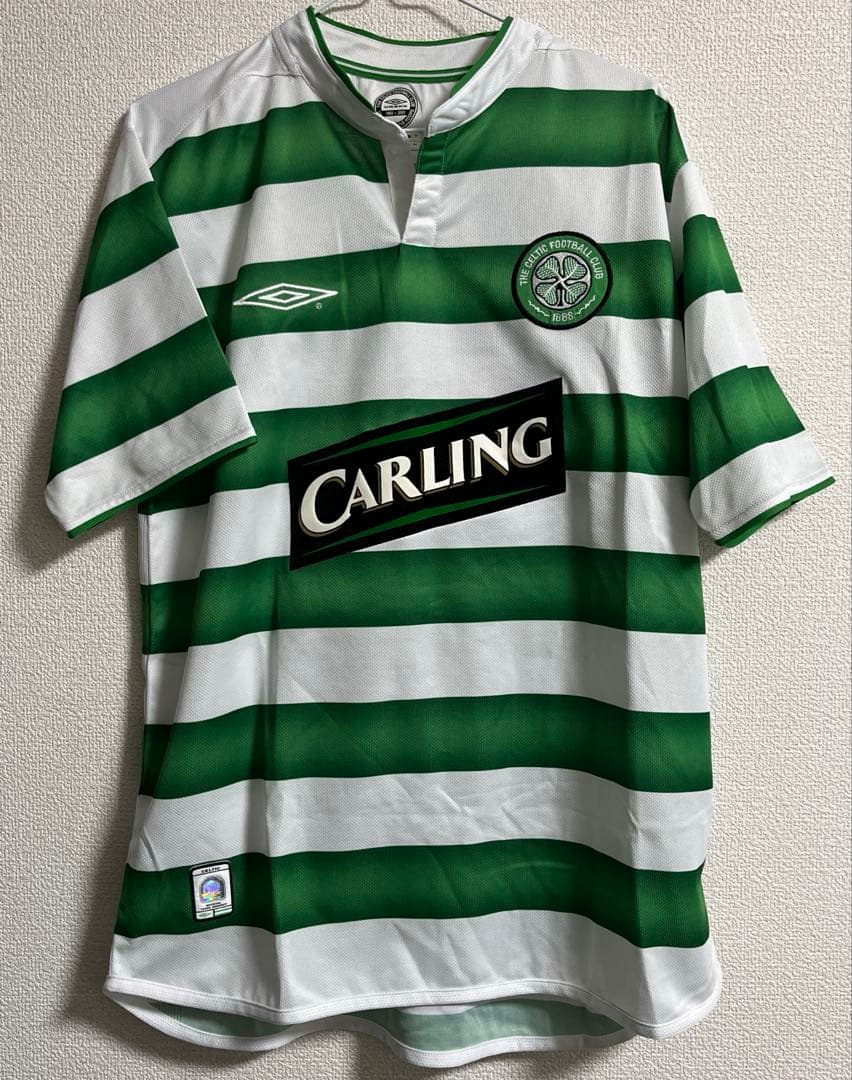 ⚠️レア　セルティック　2003-2004 ホーム　スコットランドリーグ　アンブロ CELTIC 2003 2004 HOME FOOTBALL SHIRT SOCCER JERSEY UMBRO sz M MEN
