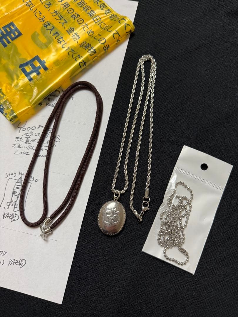 ガネーシャ（ピンク）オームペンダント藤井風ネックレスお風呂チェーン